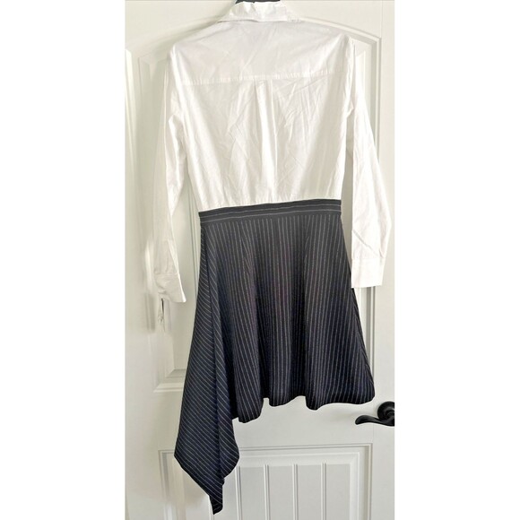 Taylor Women's Mixed-Media Side-Draped Shirtdress Professional Work Dress Size 4 - Picture 9 of 12